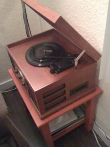 record player end table